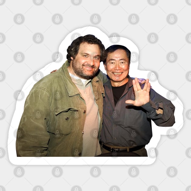 George Takei and a Baby Gorilla Sticker by Howchie